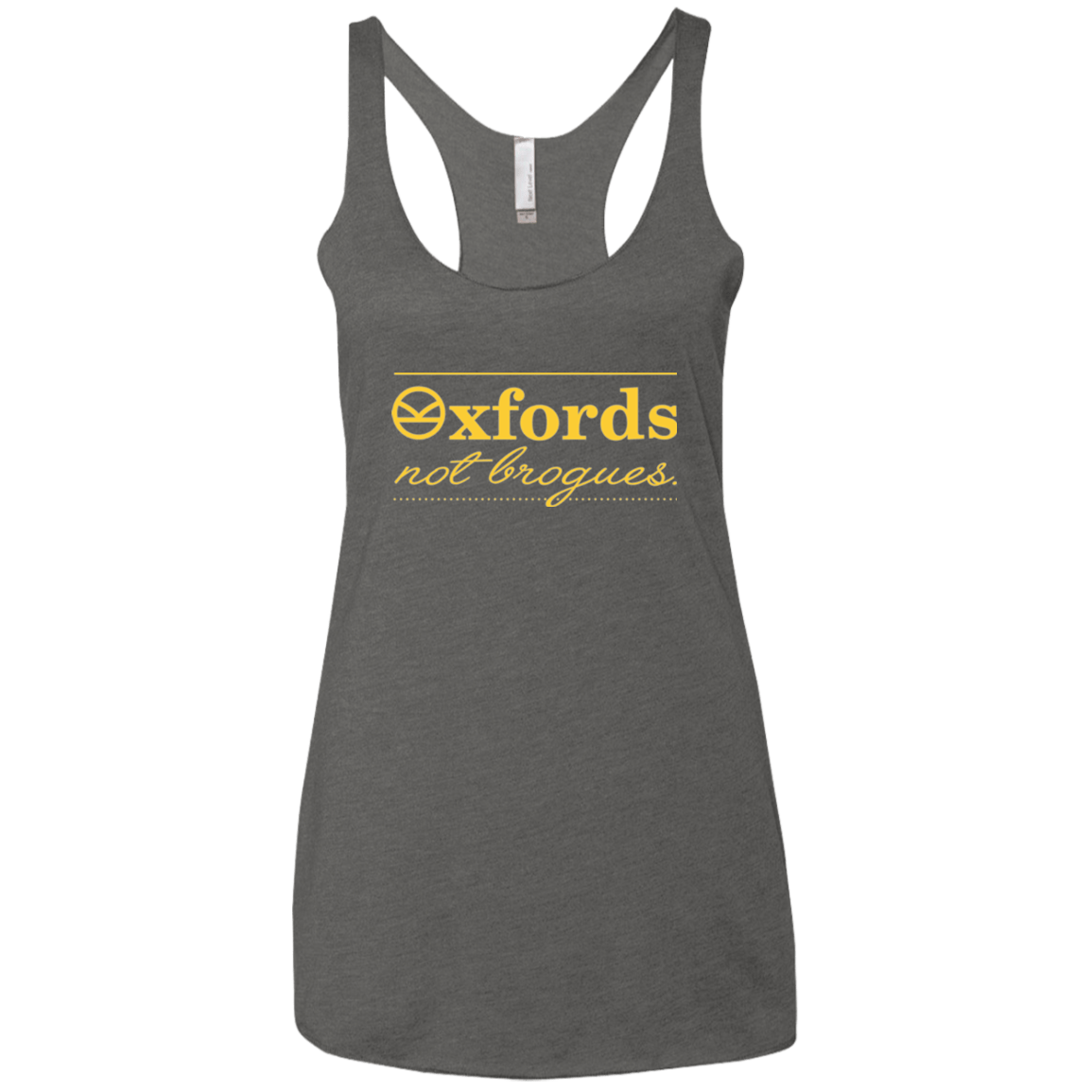 T-Shirts Premium Heather / X-Small Oxfords Not Brogues Women's Triblend Racerback Tank