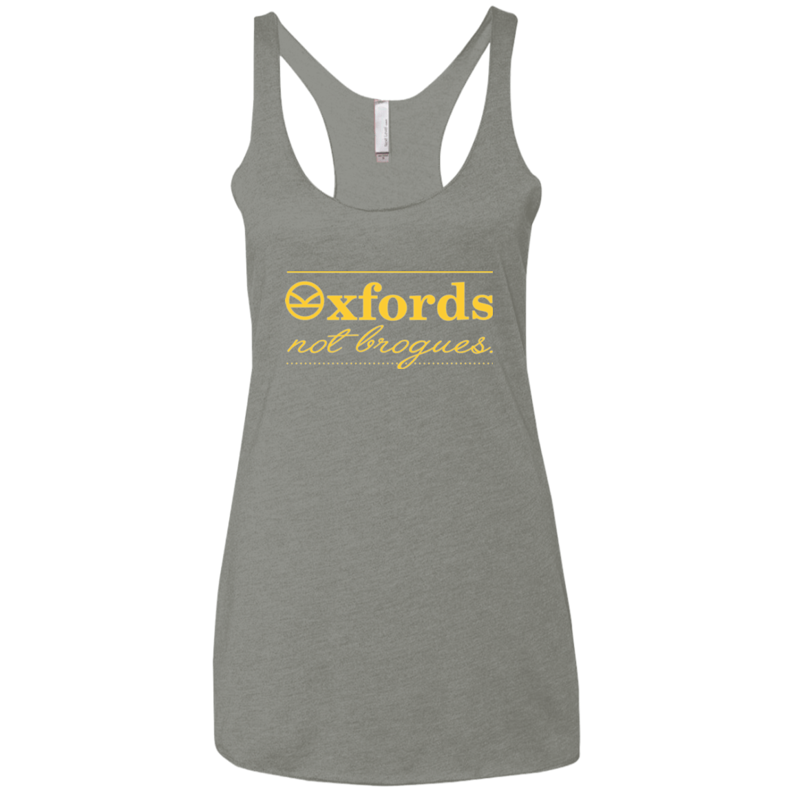 T-Shirts Venetian Grey / X-Small Oxfords Not Brogues Women's Triblend Racerback Tank