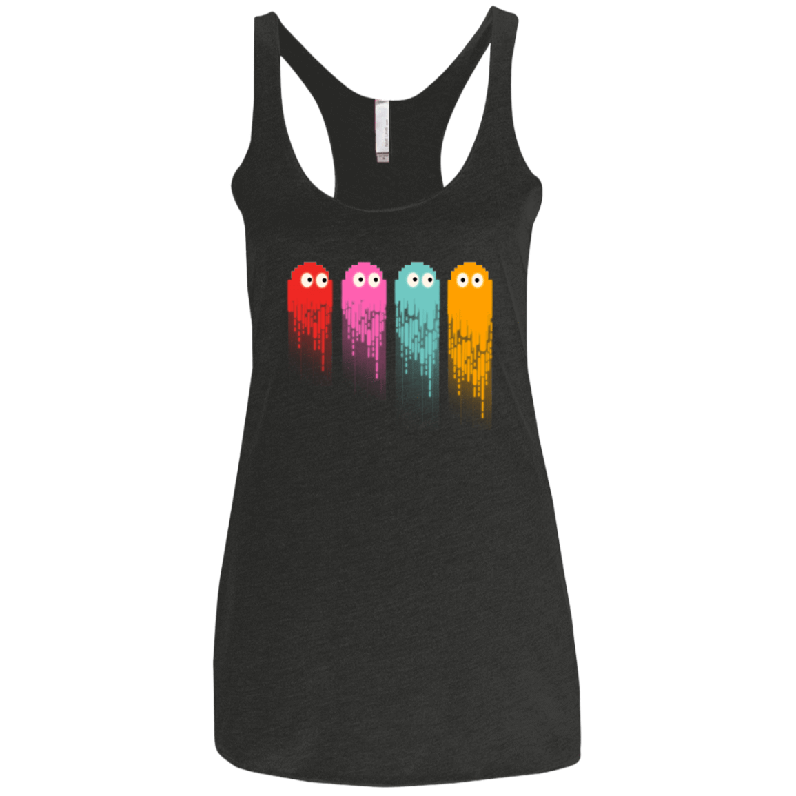 T-Shirts Vintage Black / X-Small Pac color ghost Women's Triblend Racerback Tank