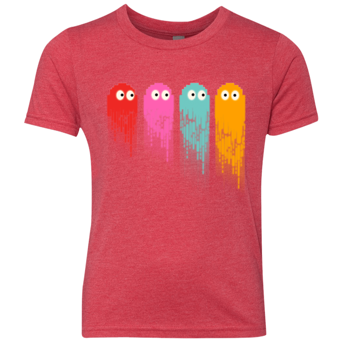 T-Shirts Vintage Red / YXS Pac color ghost Youth Triblend T-Shirt