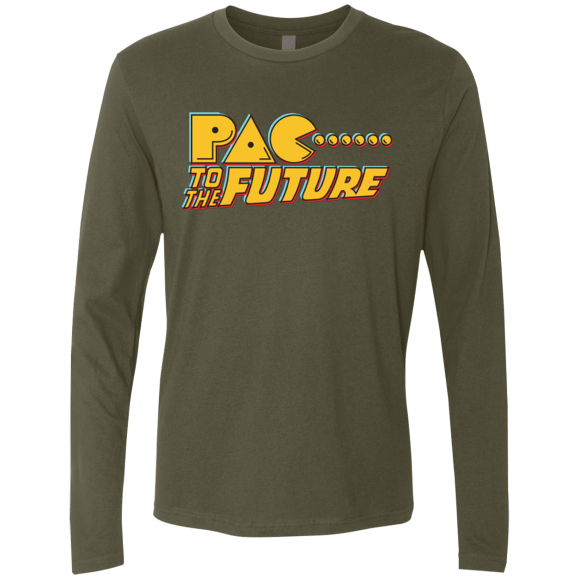 T-Shirts Military Green / Small Pac to the Future Men's Premium Long Sleeve