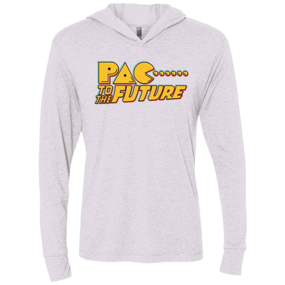 T-Shirts Heather White / X-Small Pac to the Future Triblend Long Sleeve Hoodie Tee