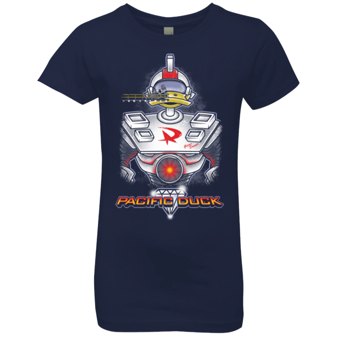 T-Shirts Midnight Navy / YXS Pacific Duck Girls Premium T-Shirt