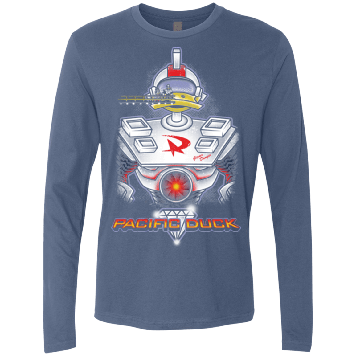 T-Shirts Indigo / S Pacific Duck Men's Premium Long Sleeve
