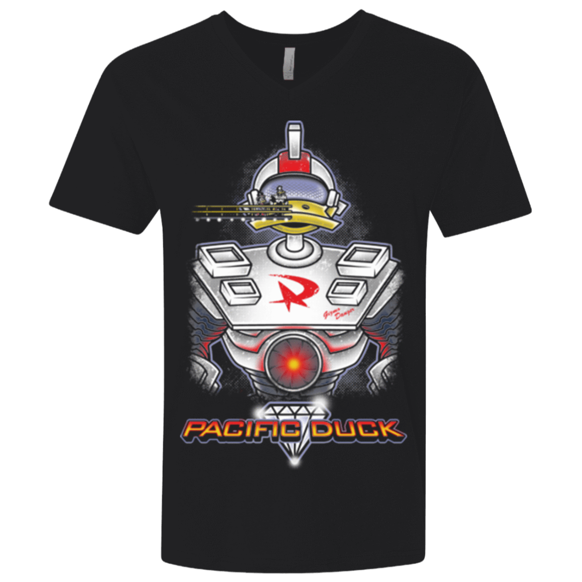 T-Shirts Black / X-Small Pacific Duck Men's Premium V-Neck