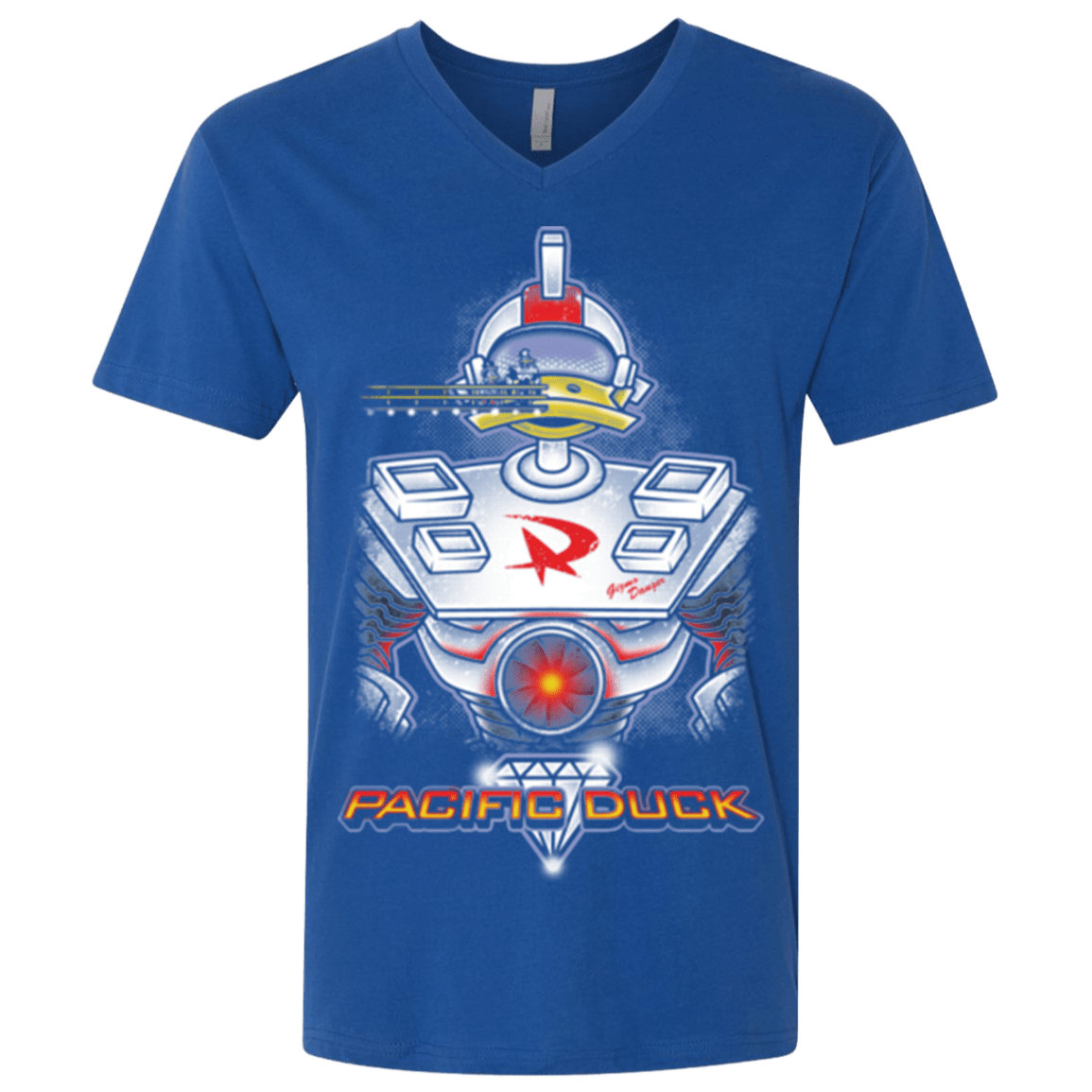 T-Shirts Royal / X-Small Pacific Duck Men's Premium V-Neck