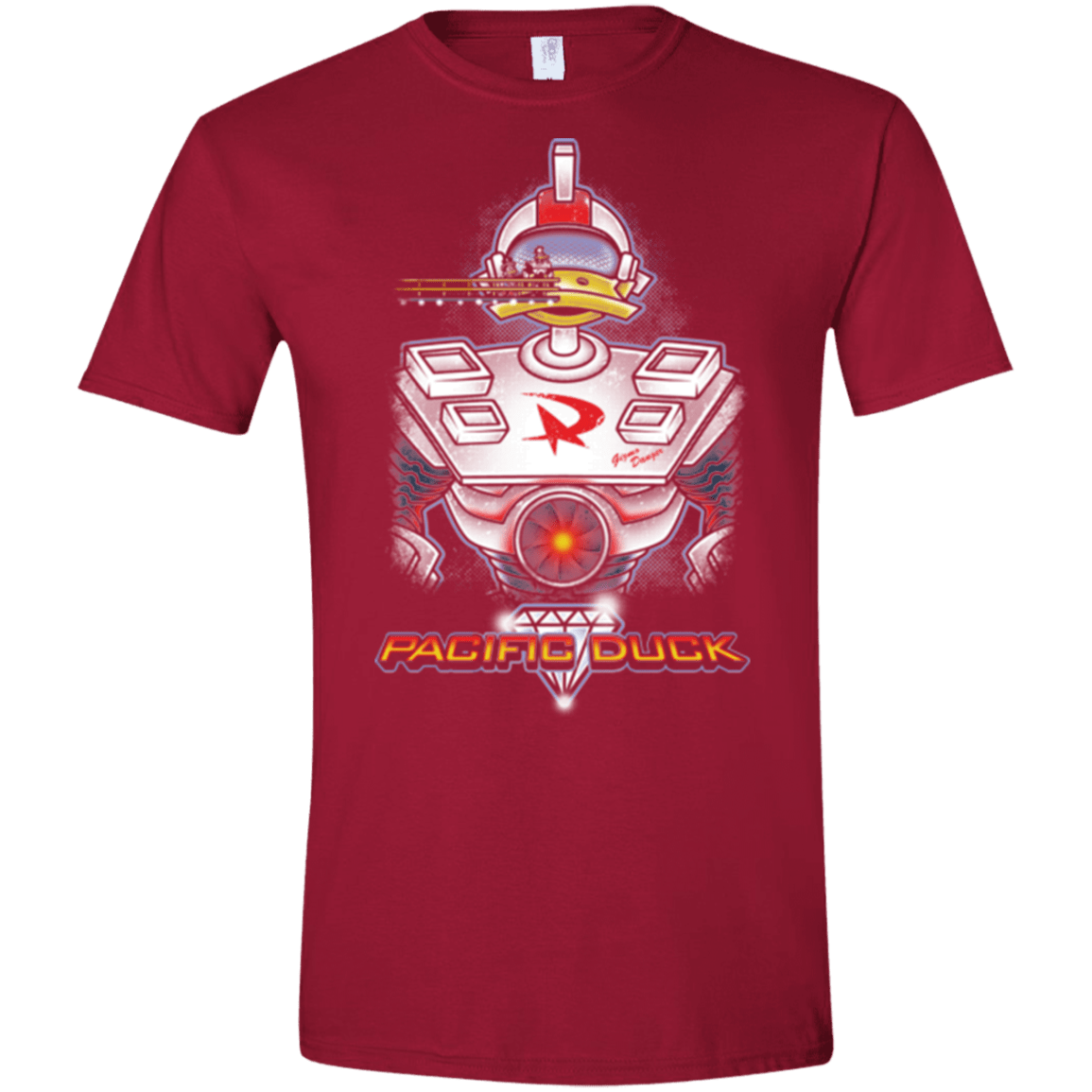 T-Shirts Cardinal Red / S Pacific Duck Men's Semi-Fitted Softstyle
