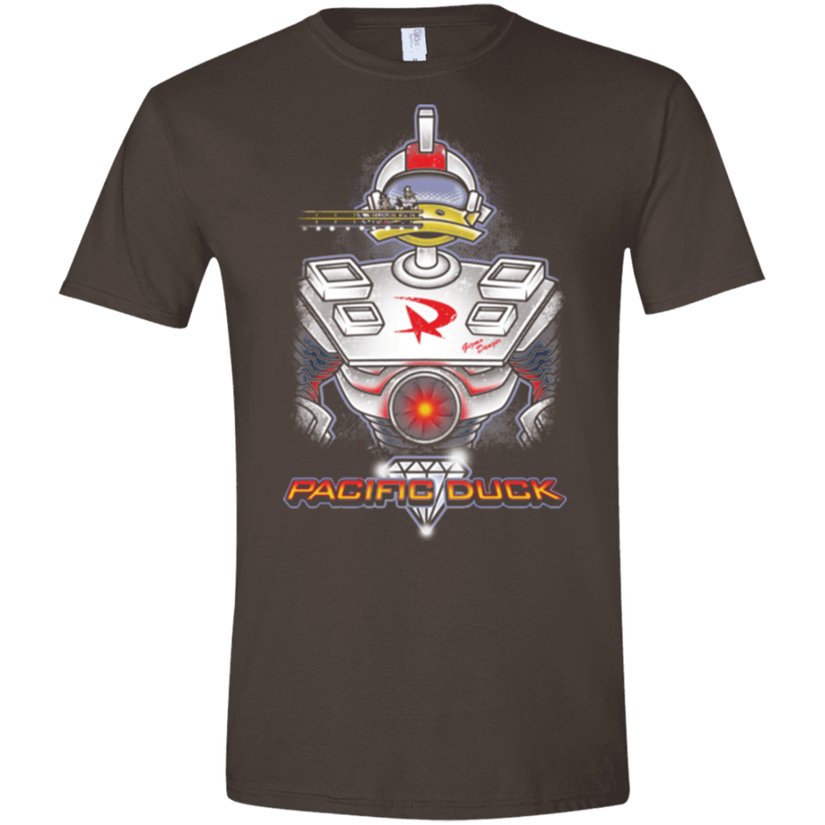T-Shirts Dark Chocolate / S Pacific Duck Men's Semi-Fitted Softstyle