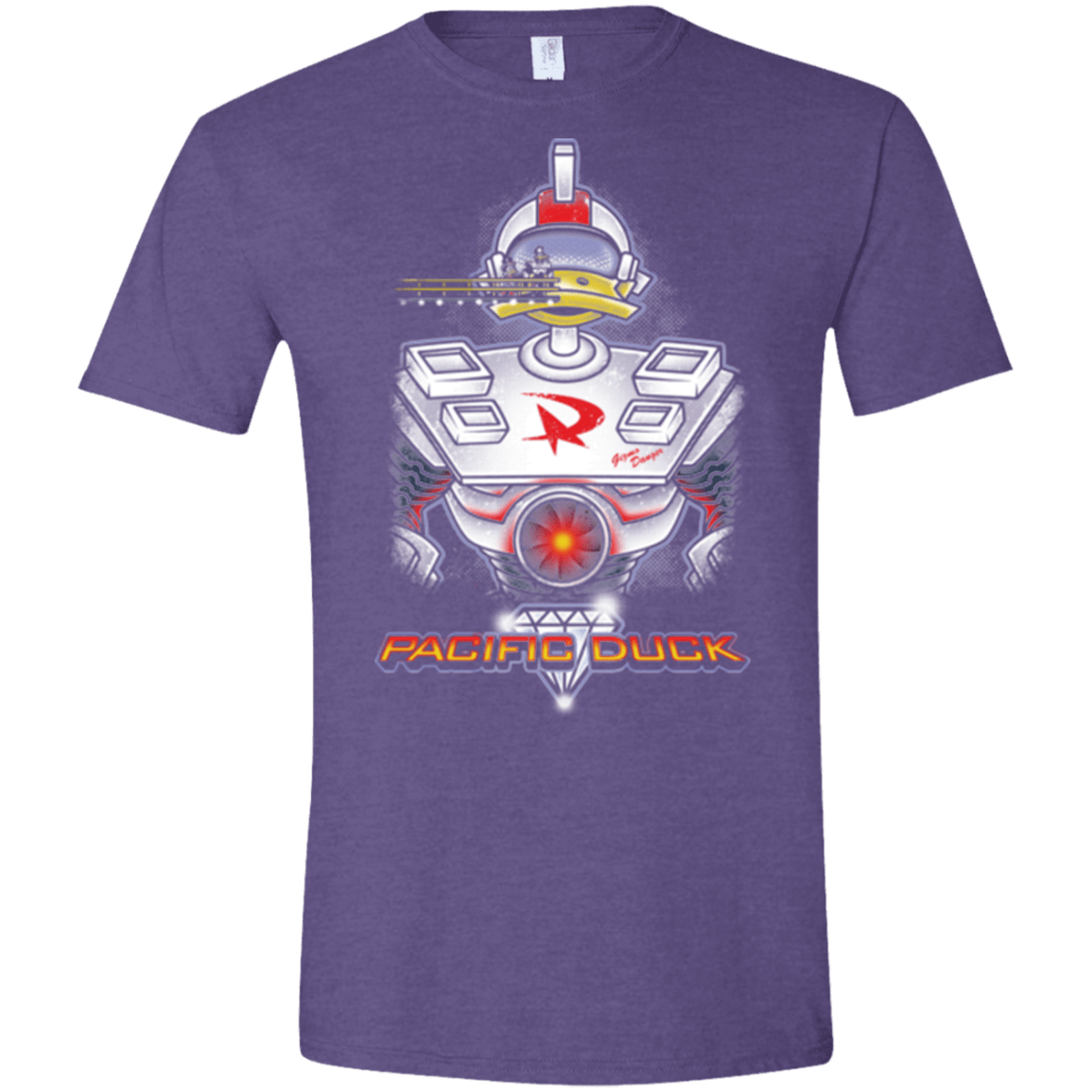 T-Shirts Heather Purple / S Pacific Duck Men's Semi-Fitted Softstyle