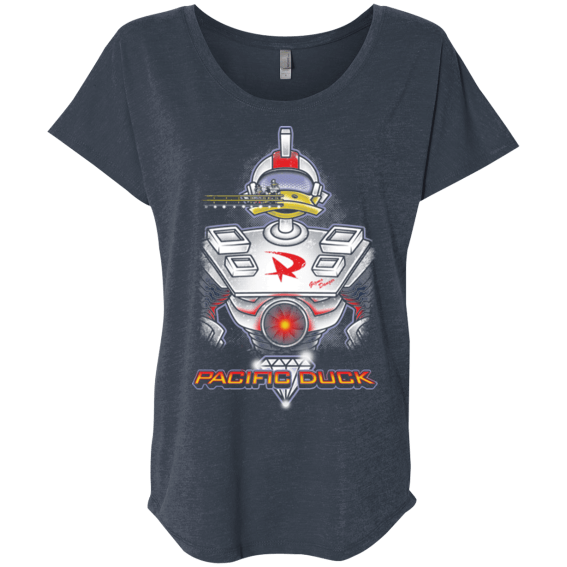 T-Shirts Vintage Navy / X-Small Pacific Duck Triblend Dolman Sleeve