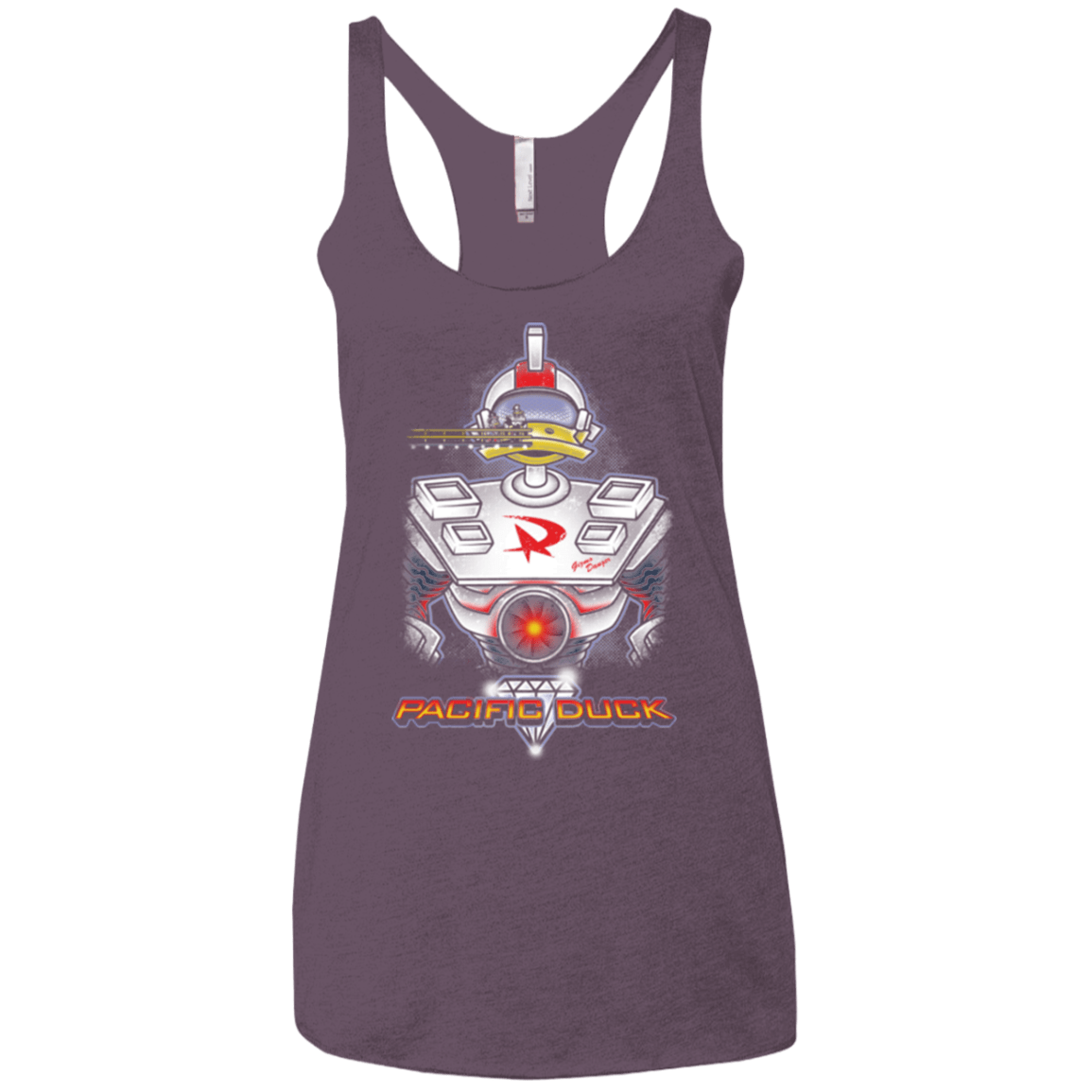 T-Shirts Vintage Purple / X-Small Pacific Duck Women's Triblend Racerback Tank