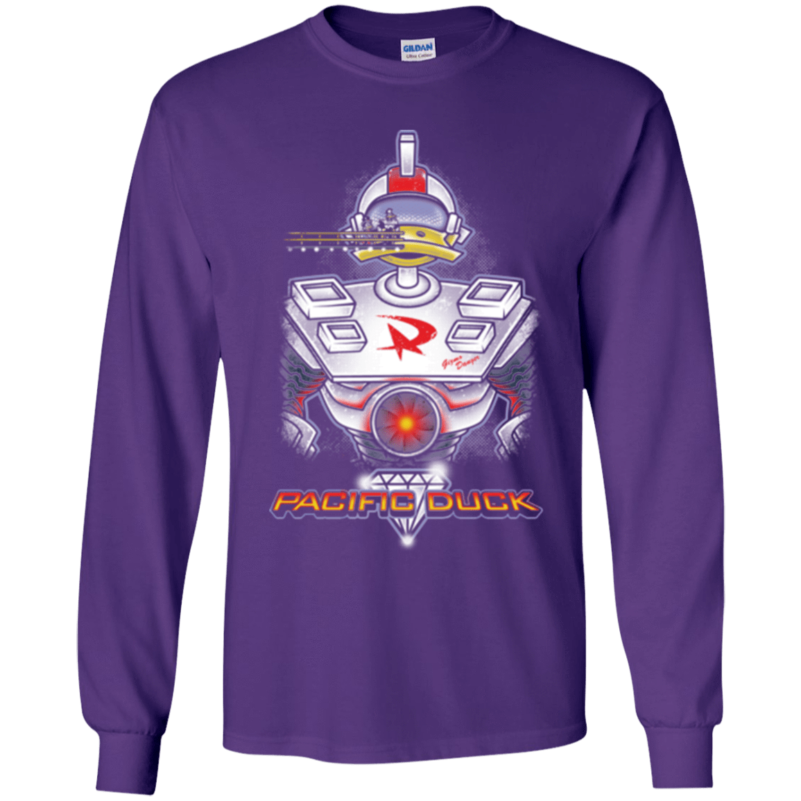 T-Shirts Purple / YS Pacific Duck Youth Long Sleeve T-Shirt