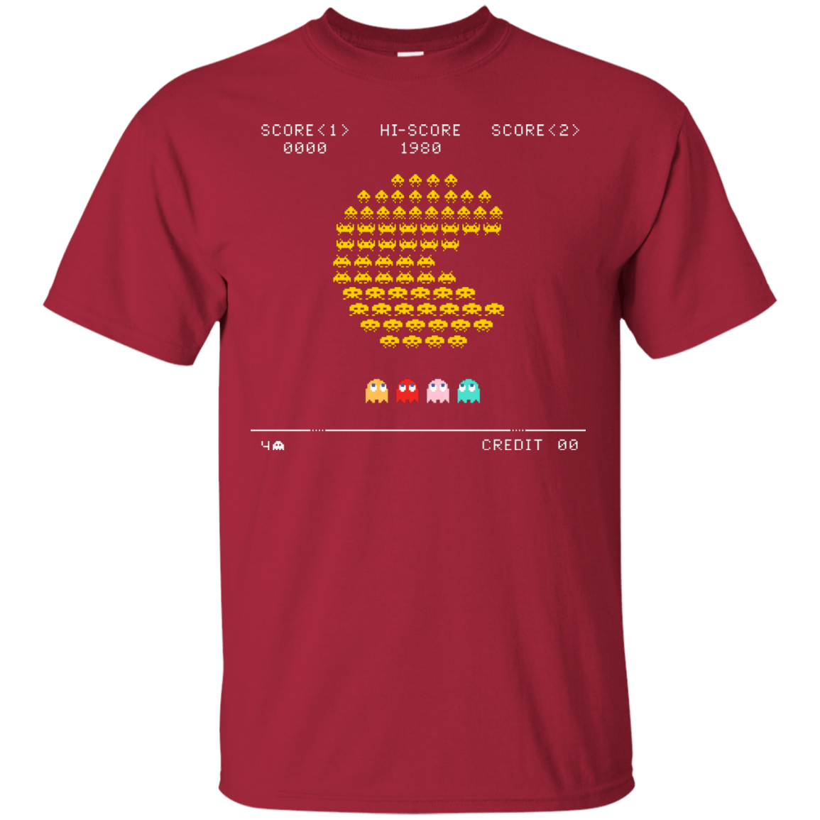 T-Shirts Cardinal / S Pacman Invaders T-Shirt