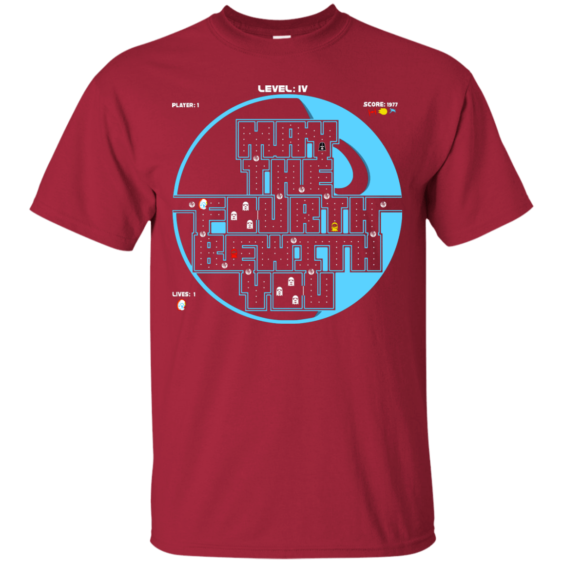 T-Shirts Cardinal / S Pacman May The Fourth T-Shirt