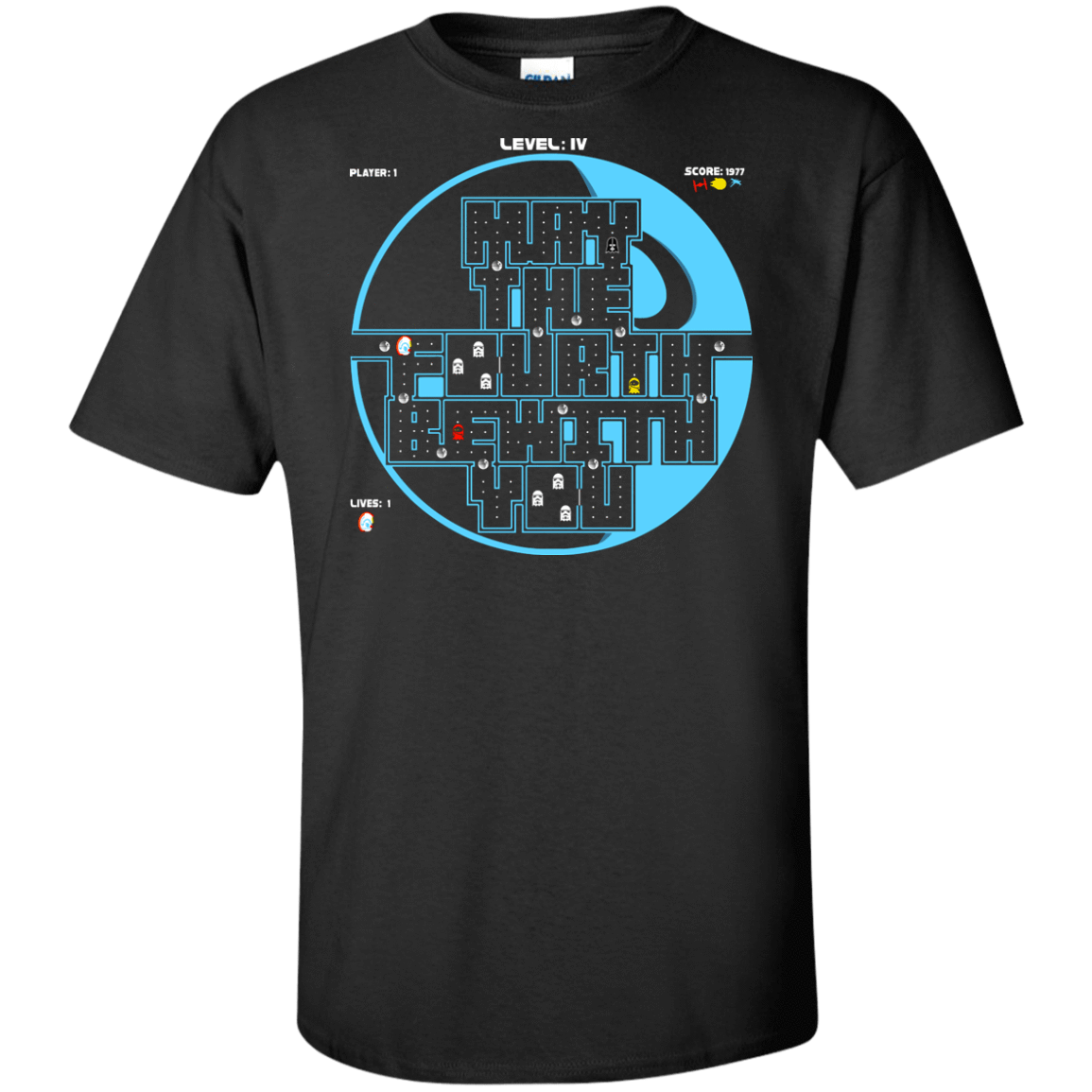 T-Shirts Black / XLT Pacman May The Fourth Tall T-Shirt