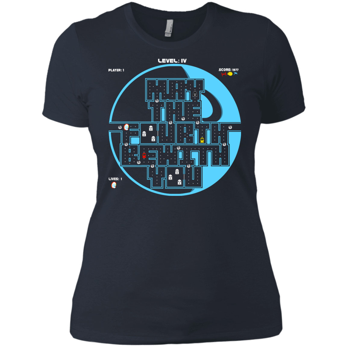 T-Shirts Indigo / X-Small Pacman May The Fourth Women's Premium T-Shirt