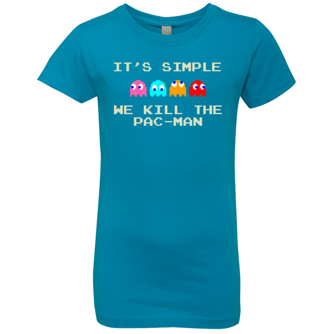 T-Shirts Turquoise / YXS Pacmanok Girls Premium T-Shirt