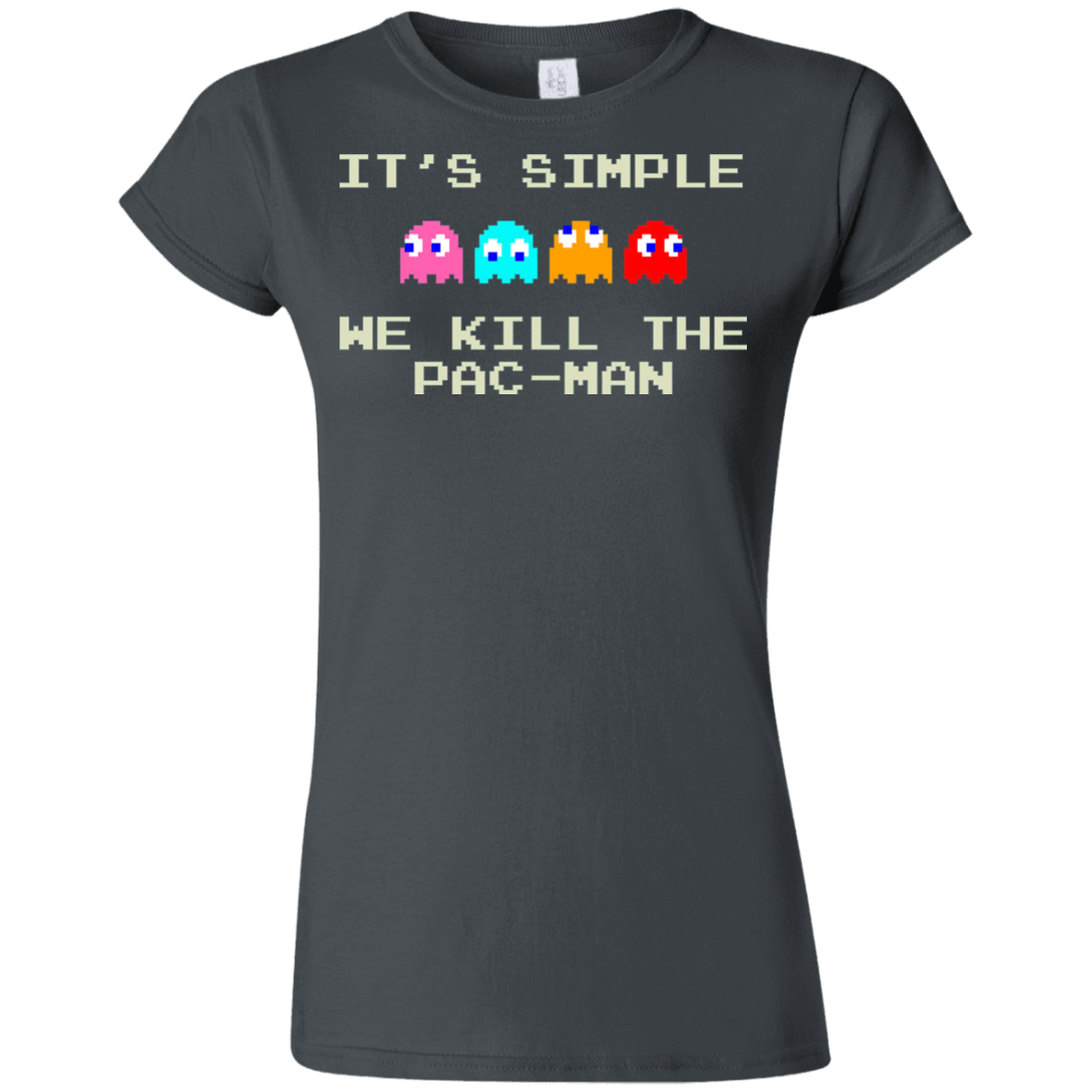 T-Shirts Charcoal / S Pacmanok Junior Slimmer-Fit T-Shirt