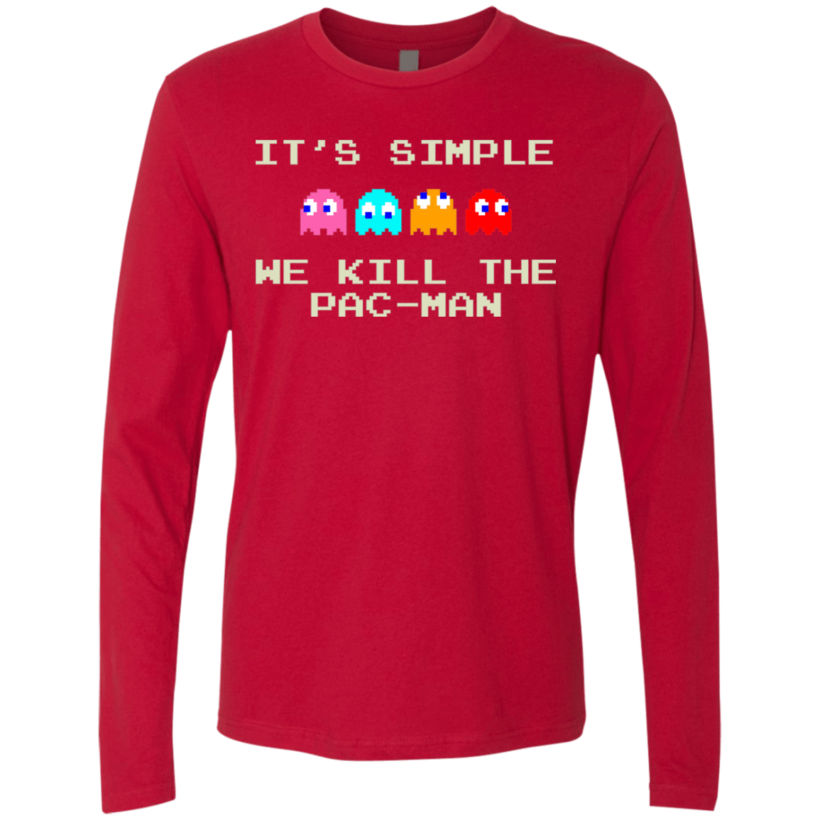 T-Shirts Red / S Pacmanok Men's Premium Long Sleeve