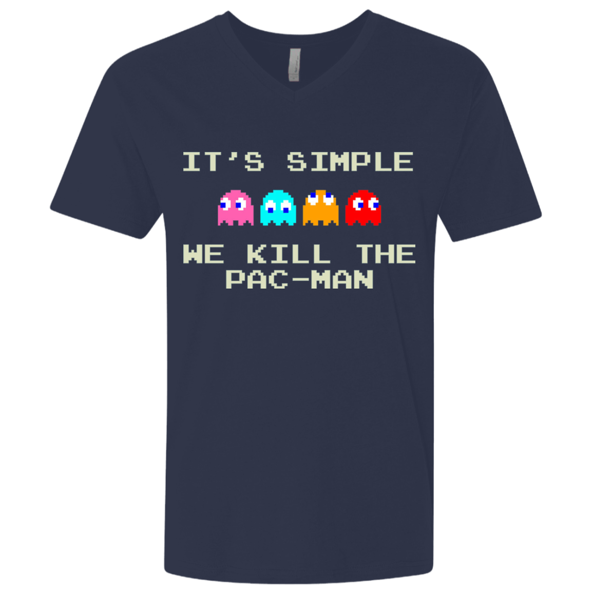 T-Shirts Midnight Navy / X-Small Pacmanok Men's Premium V-Neck