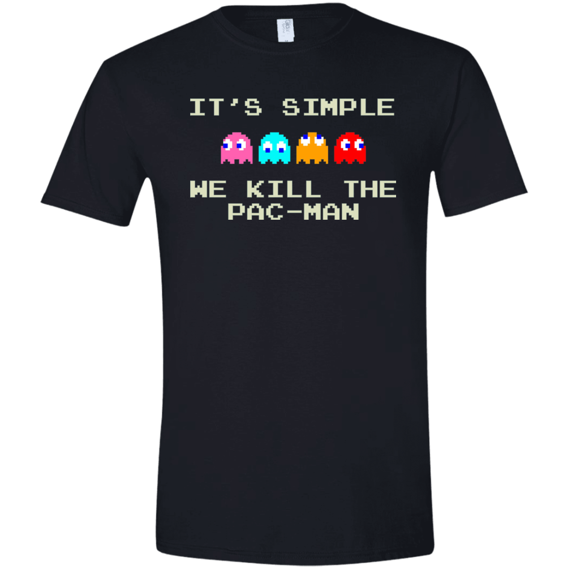 T-Shirts Black / X-Small Pacmanok Men's Semi-Fitted Softstyle