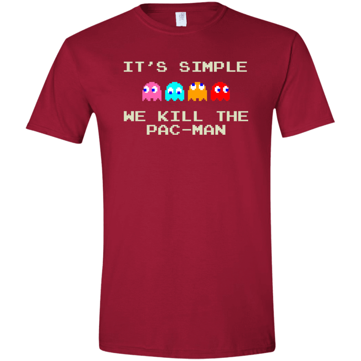 T-Shirts Cardinal Red / S Pacmanok Men's Semi-Fitted Softstyle