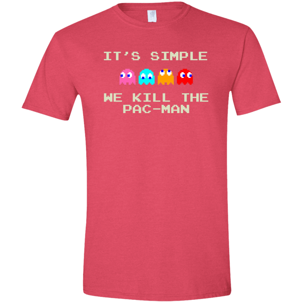 T-Shirts Heather Red / S Pacmanok Men's Semi-Fitted Softstyle