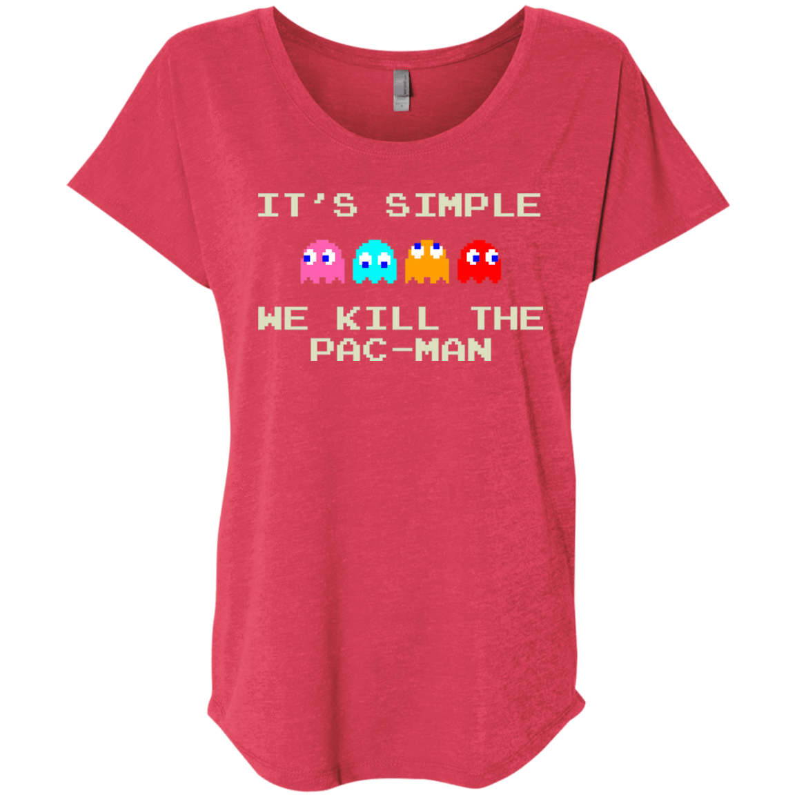 T-Shirts Vintage Red / X-Small Pacmanok Triblend Dolman Sleeve