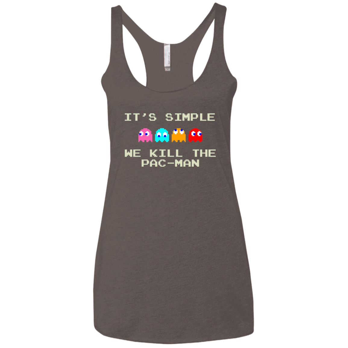 T-Shirts Macchiato / X-Small Pacmanok Women's Triblend Racerback Tank