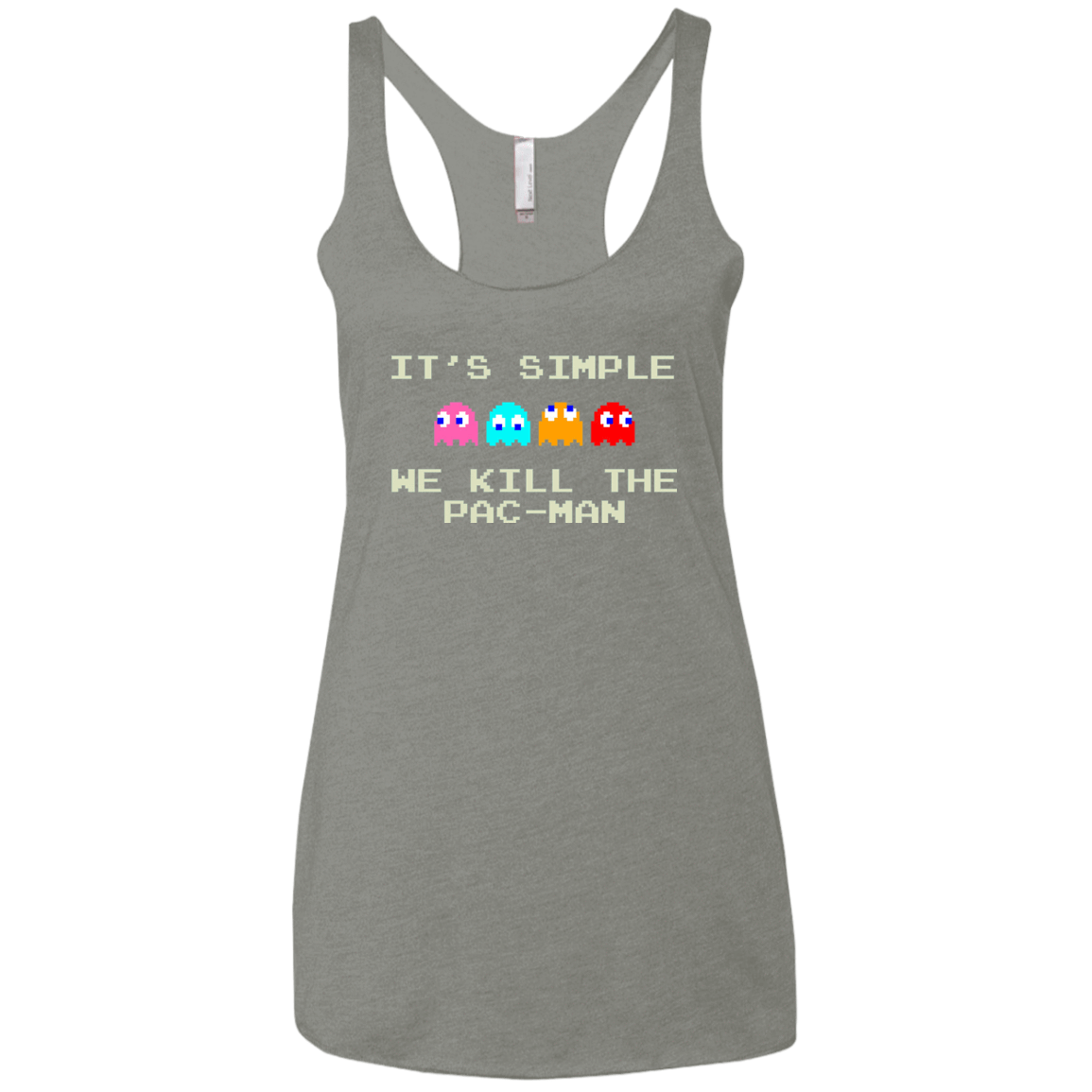 T-Shirts Venetian Grey / X-Small Pacmanok Women's Triblend Racerback Tank