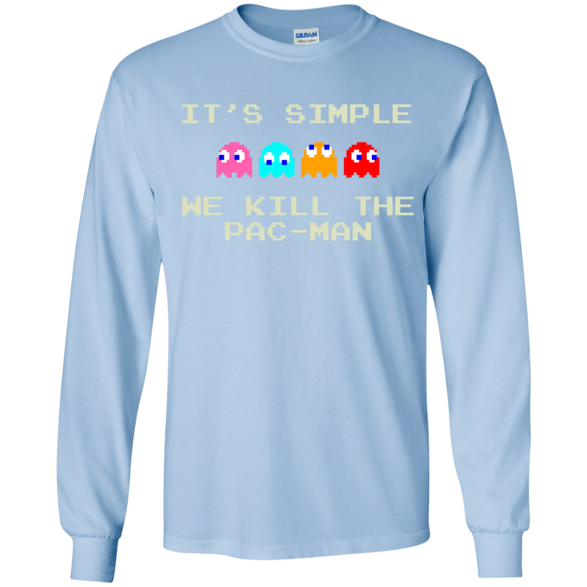 T-Shirts Light Blue / YS Pacmanok Youth Long Sleeve T-Shirt