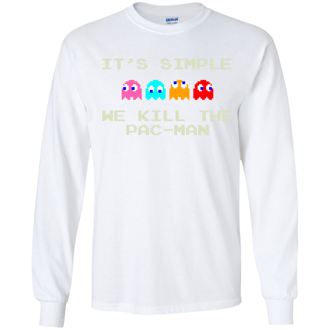T-Shirts White / YS Pacmanok Youth Long Sleeve T-Shirt