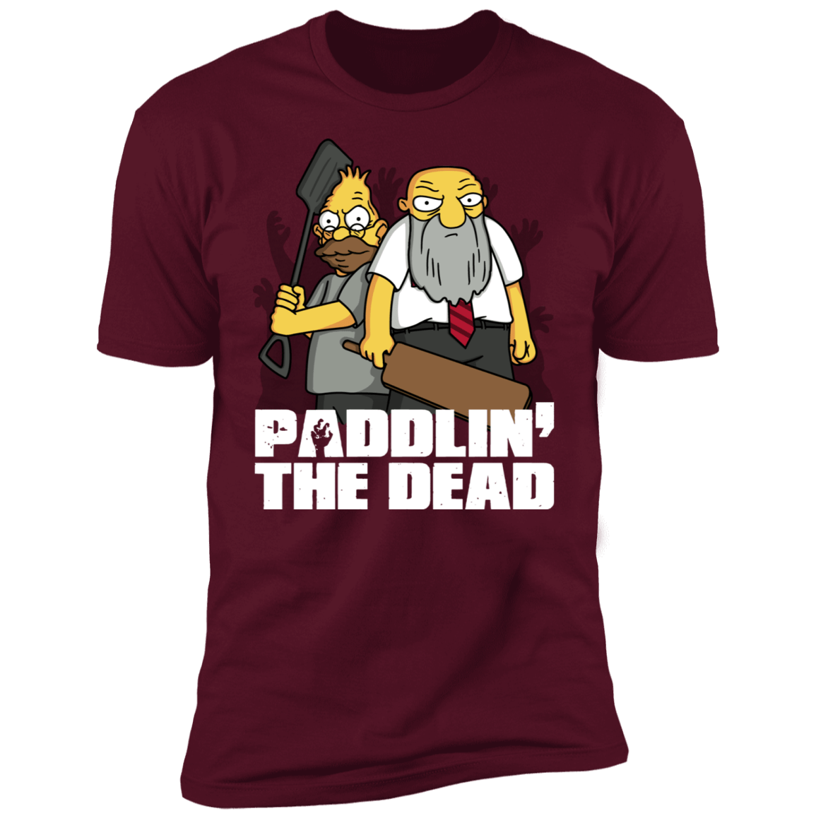 T-Shirts Maroon / S Paddlin The Dead Men's Premium T-Shirt
