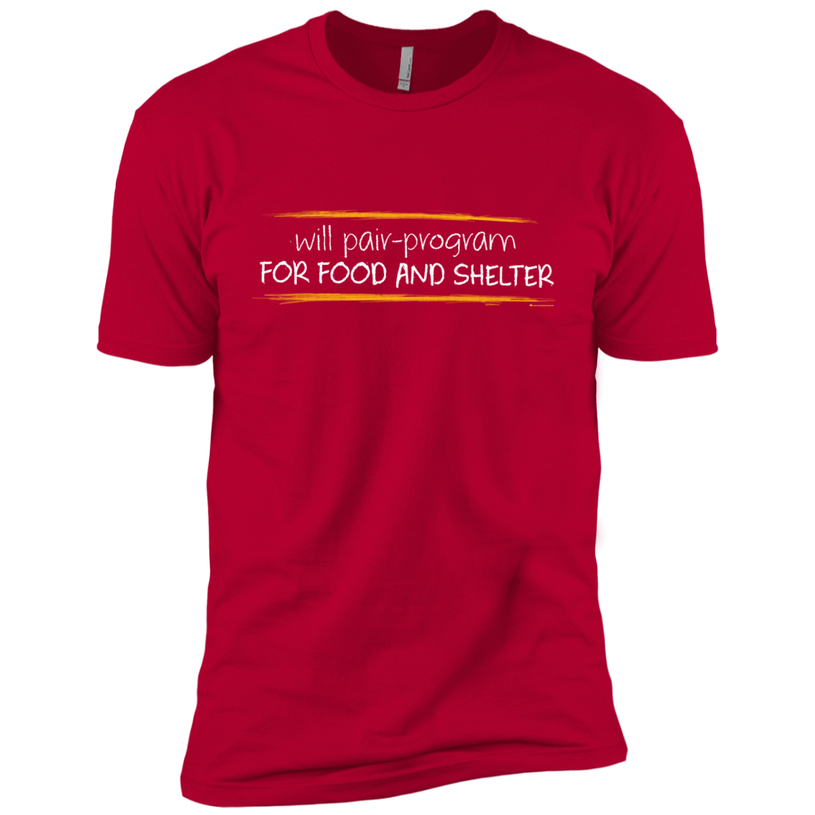 T-Shirts Red / YXS Pair Programming For Food And Shelter Boys Premium T-Shirt