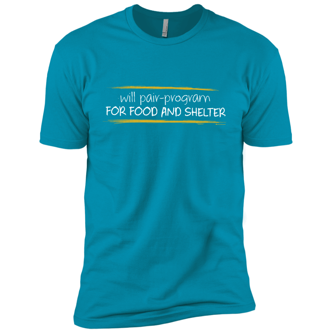 T-Shirts Turquoise / YXS Pair Programming For Food And Shelter Boys Premium T-Shirt