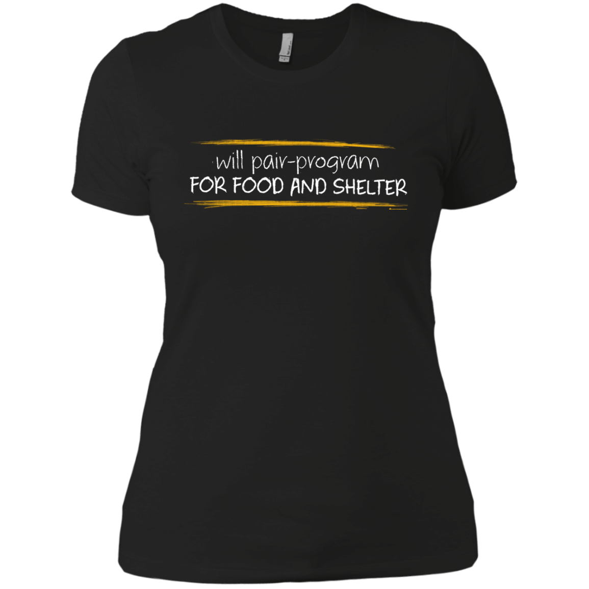 T-Shirts Black / X-Small Pair Programming For Food And Shelter Women's Premium T-Shirt