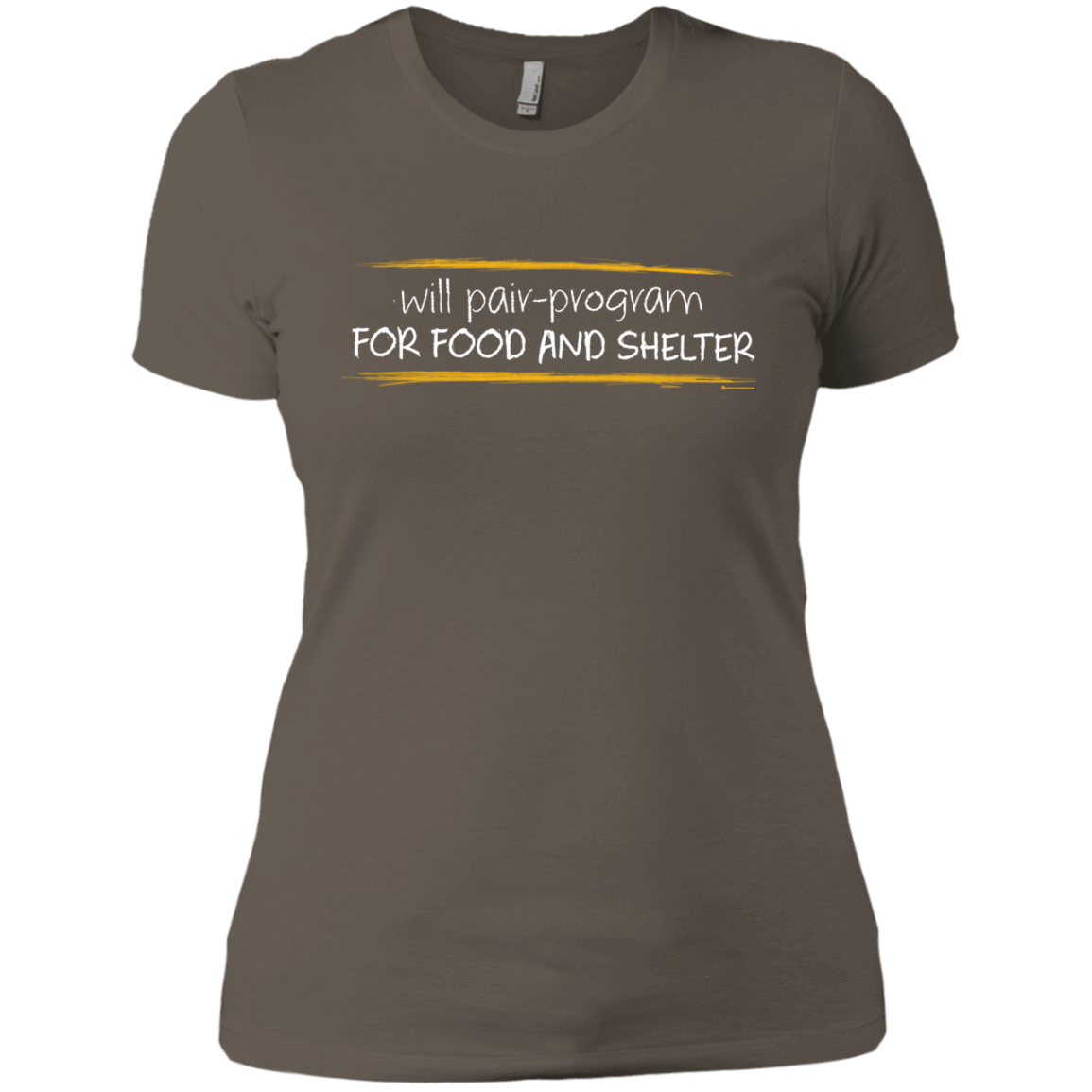 T-Shirts Warm Grey / X-Small Pair Programming For Food And Shelter Women's Premium T-Shirt