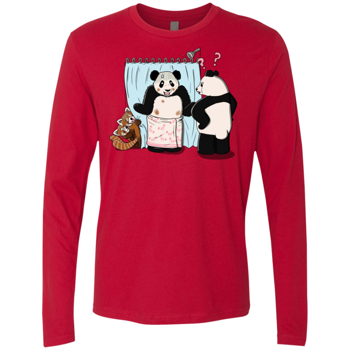 T-Shirts Red / S Panda Infidelity Men's Premium Long Sleeve