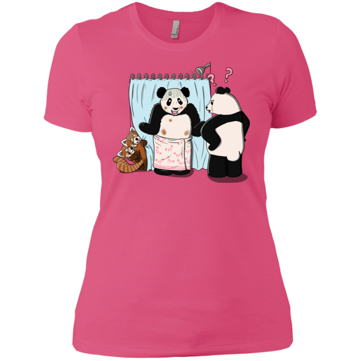 T-Shirts Hot Pink / X-Small Panda Infidelity Women's Premium T-Shirt