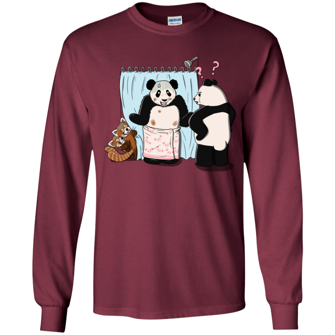 T-Shirts Maroon / YS Panda Infidelity Youth Long Sleeve T-Shirt