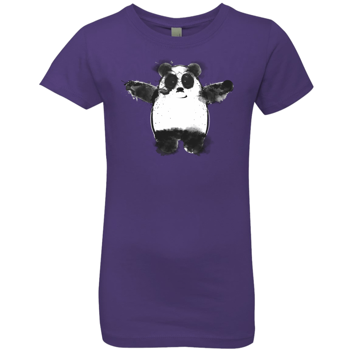 T-Shirts Purple Rush / YXS Panda Ink Girls Premium T-Shirt