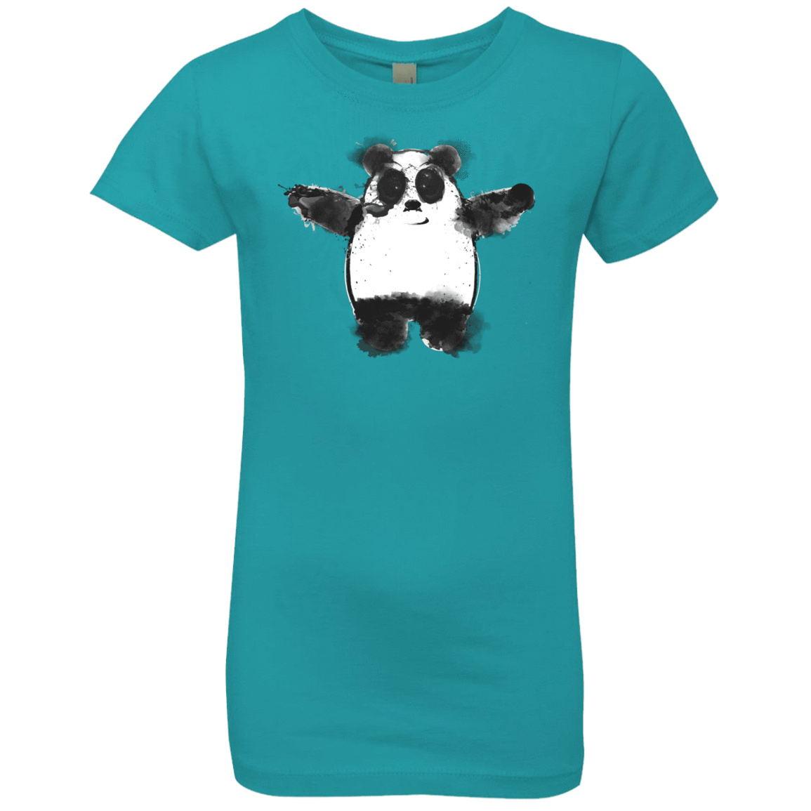 T-Shirts Tahiti Blue / YXS Panda Ink Girls Premium T-Shirt