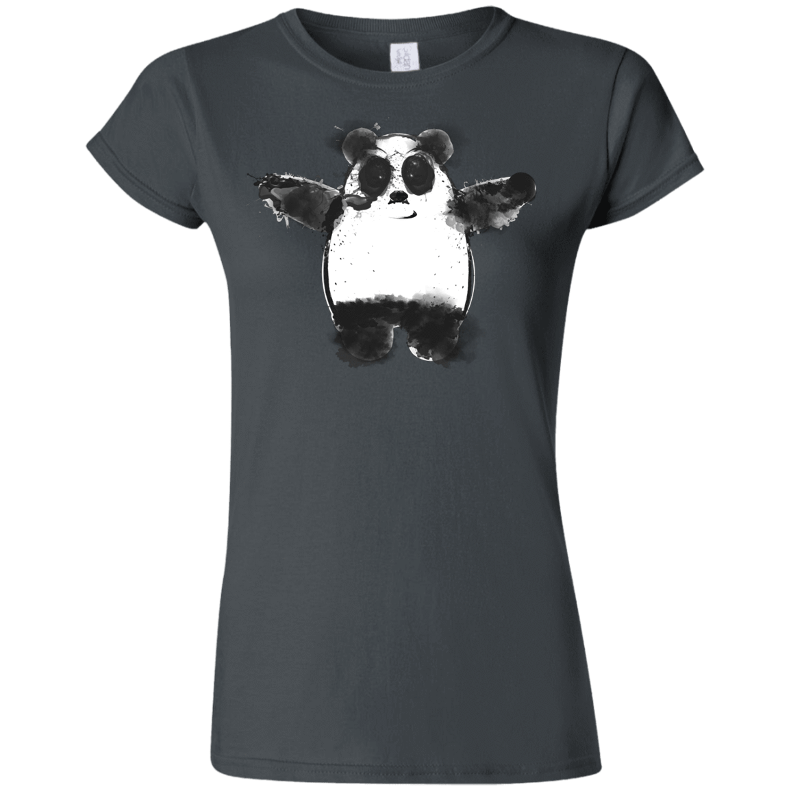 T-Shirts Charcoal / S Panda Ink Junior Slimmer-Fit T-Shirt