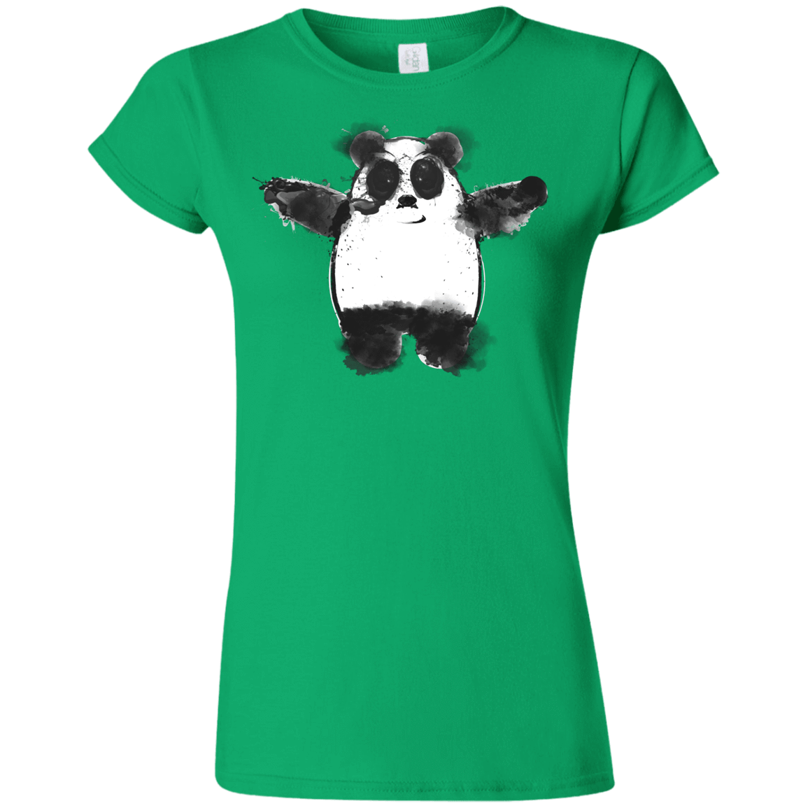 T-Shirts Irish Green / S Panda Ink Junior Slimmer-Fit T-Shirt
