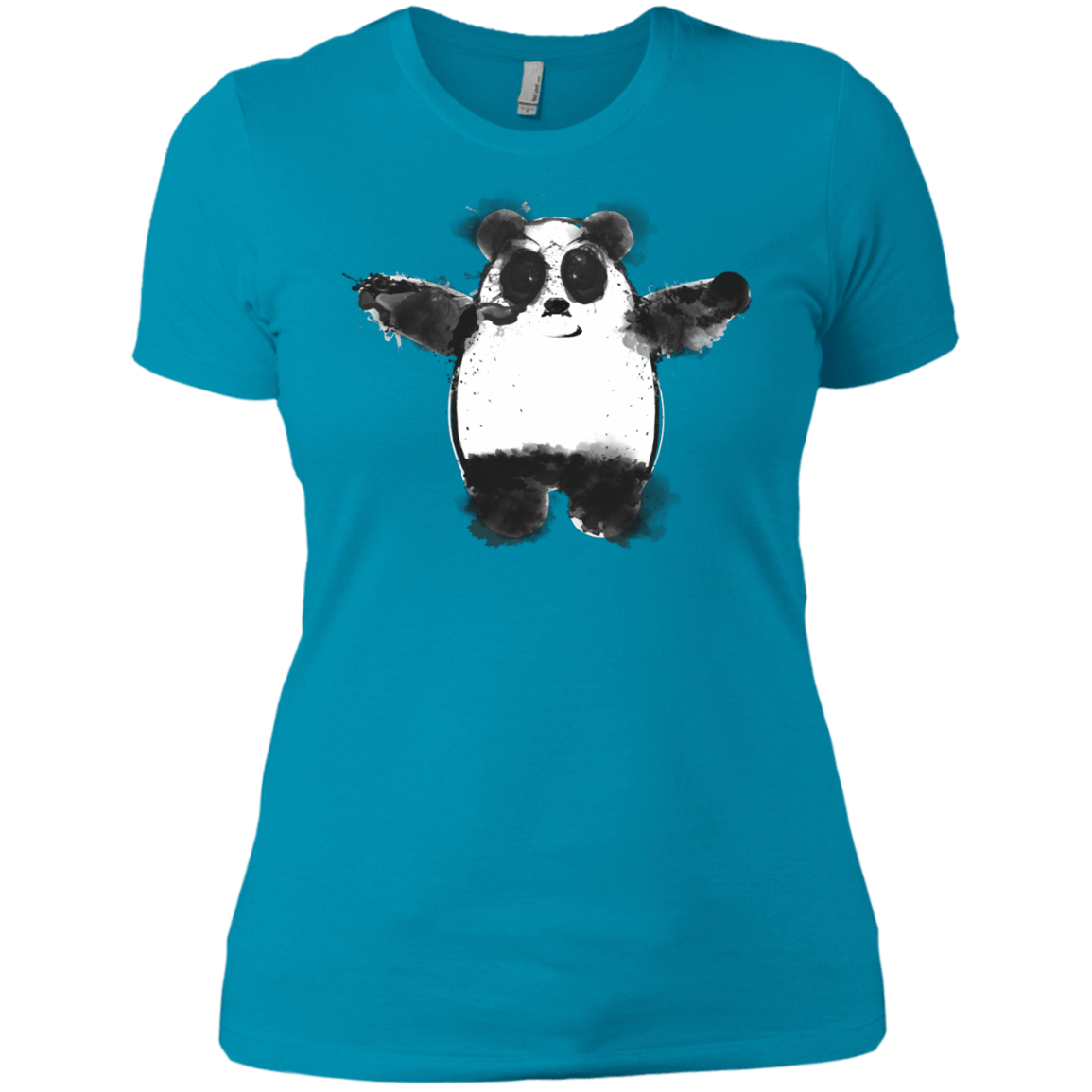 T-Shirts Turquoise / X-Small Panda Ink Women's Premium T-Shirt