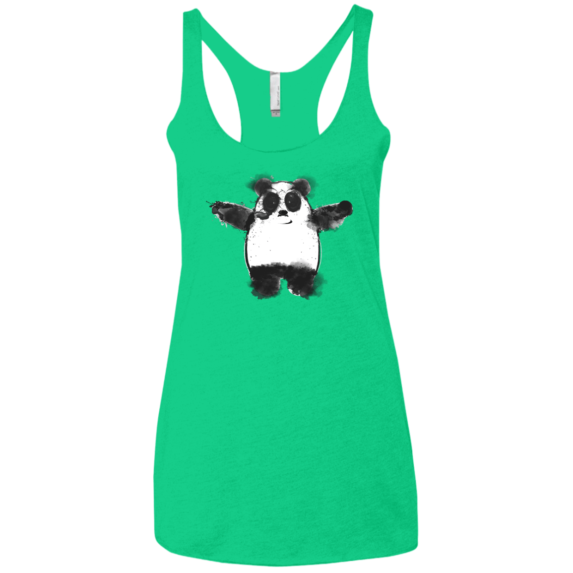 Panda Ink Women's Triblend Racerback Tank