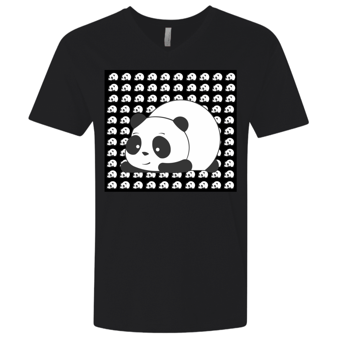 T-Shirts Black / X-Small Panda Men's Premium V-Neck