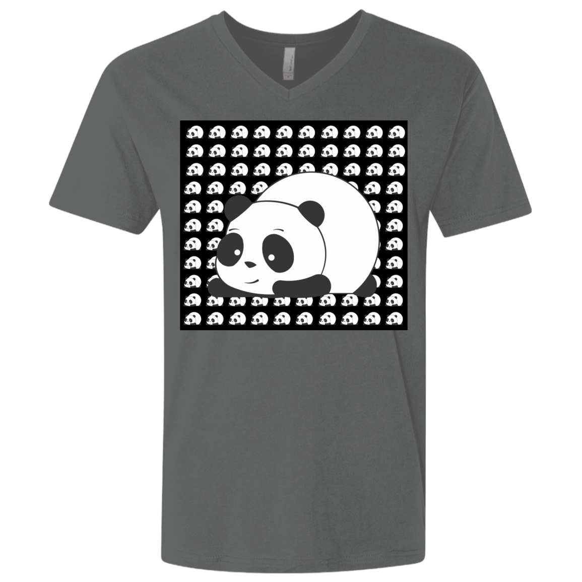 T-Shirts Heavy Metal / X-Small Panda Men's Premium V-Neck