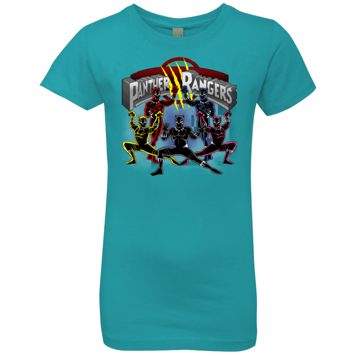 T-Shirts Tahiti Blue / YXS Panther Rangers Girls Premium T-Shirt