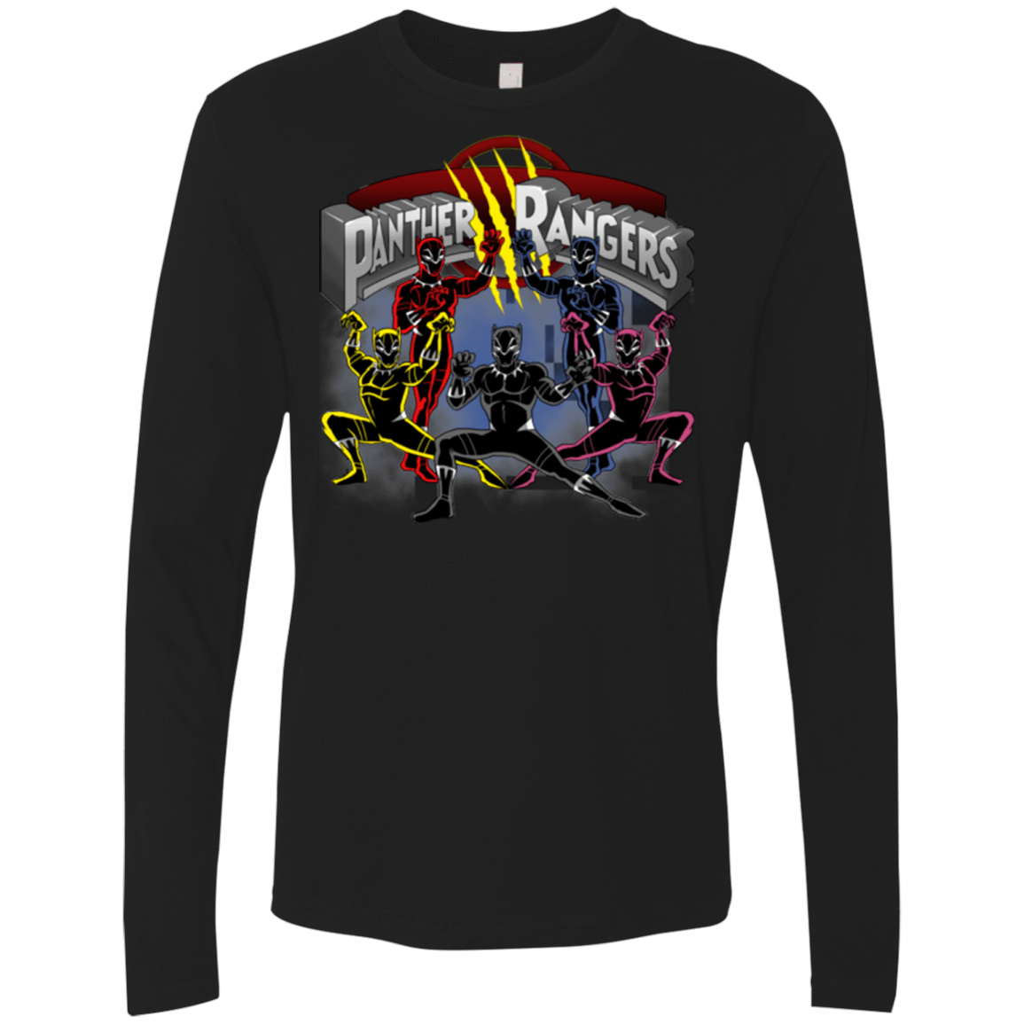 T-Shirts Black / Small Panther Rangers Men's Premium Long Sleeve